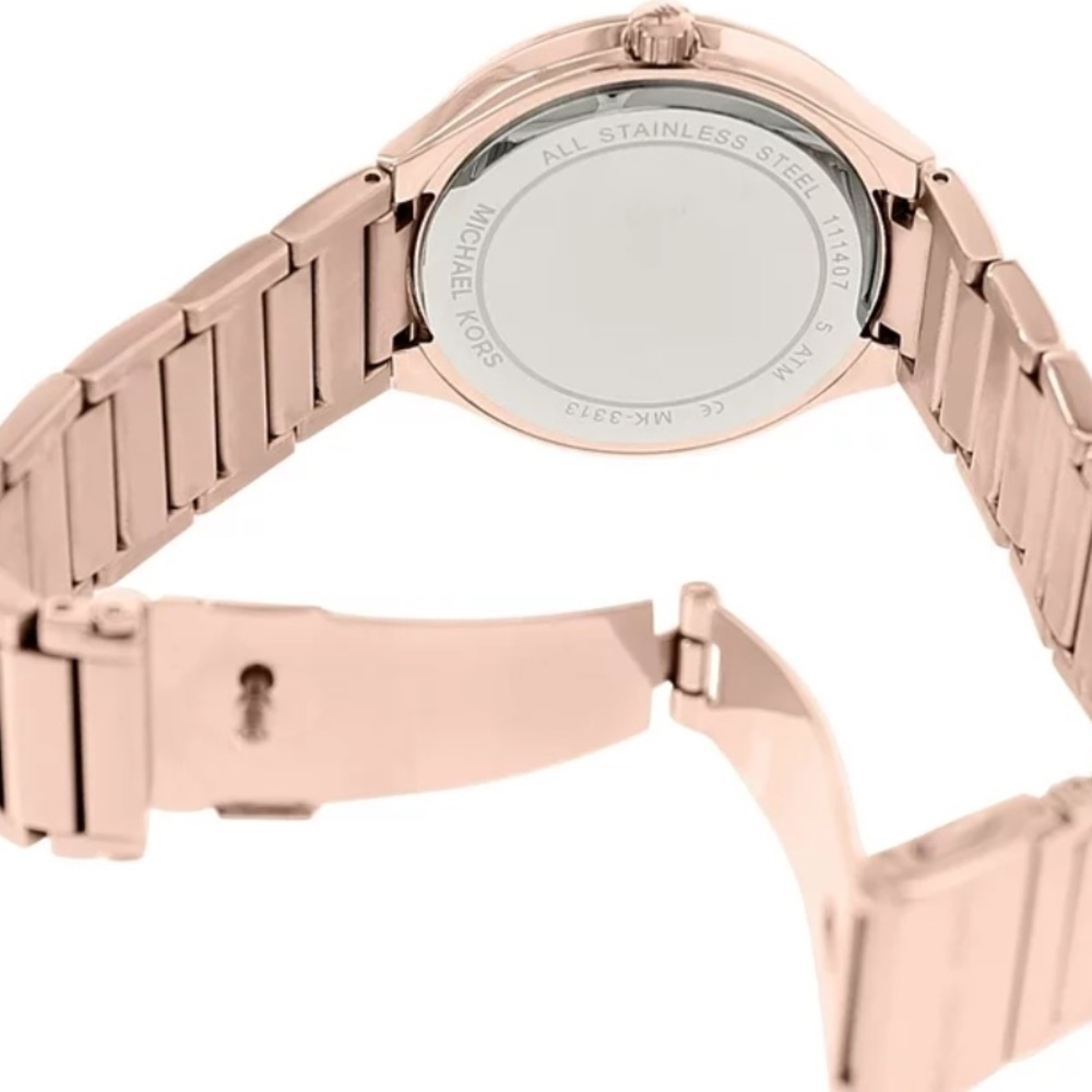 NWT Michael Kors MK3313 Women's Kerry Rose Gold-Tone Watch - Picture 5 of 6